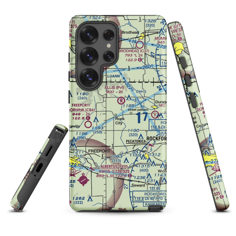 Hillman Airport (LL91) VFR Sectional Samsung Phone Case Samsung Galaxy S25 Ultra model shown