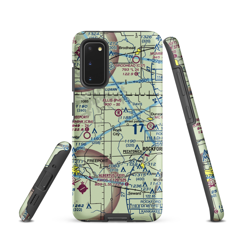 Hillman Airport (LL91) VFR Sectional Samsung Phone Case Samsung Galaxy S20 model shown