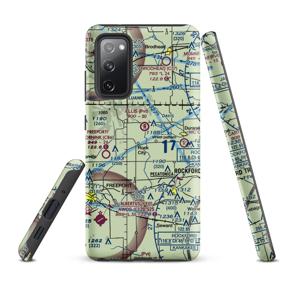 Hillman Airport (LL91) VFR Sectional Samsung Phone Case Samsung Galaxy S20 FE model shown