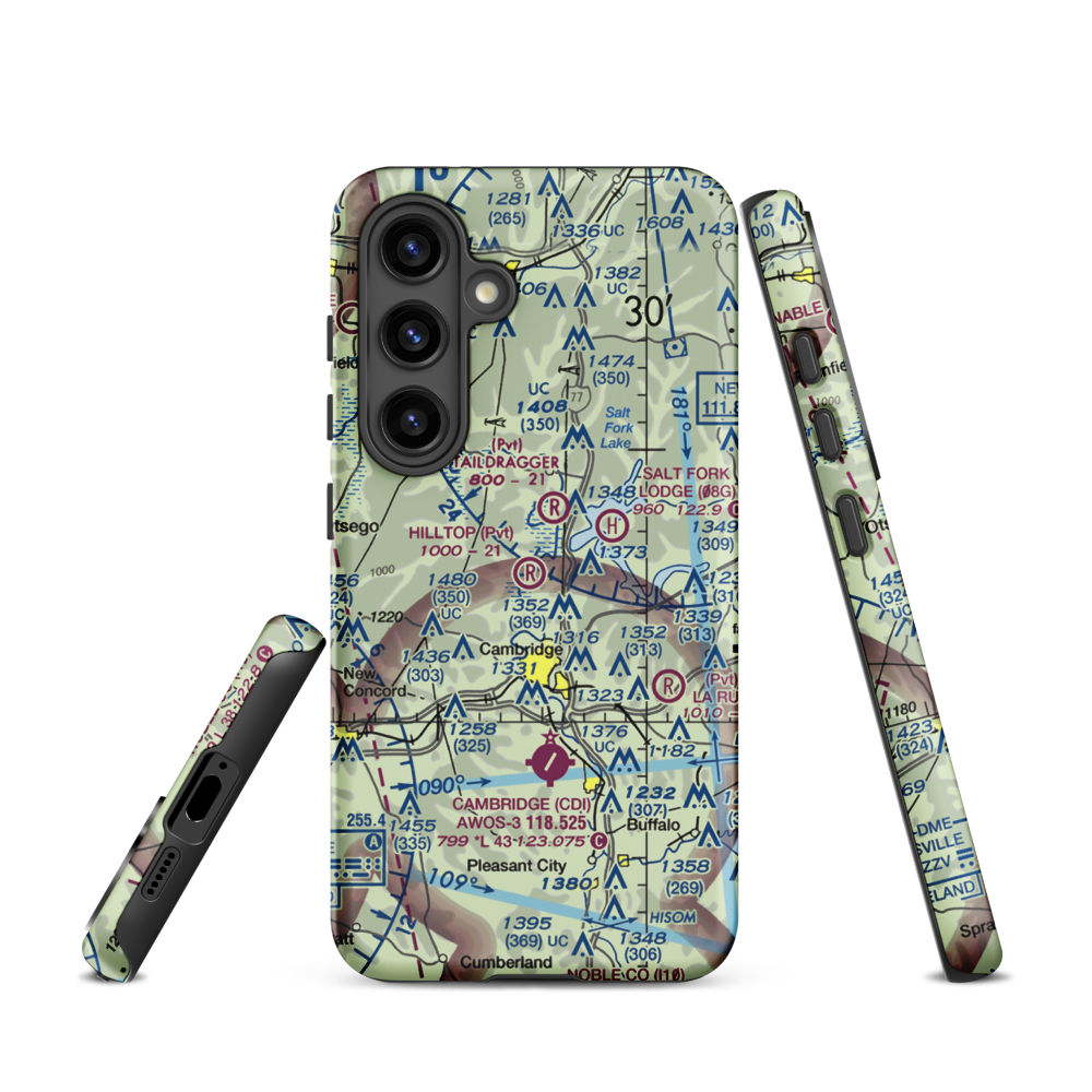 Hilltop Airport (2OA6) VFR Sectional Samsung Phone Case Samsung Galaxy S24 model shown