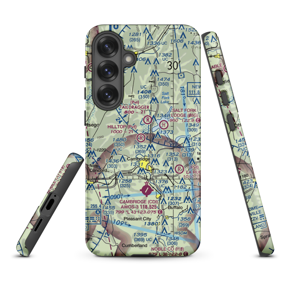 Hilltop Airport (2OA6) VFR Sectional Samsung Phone Case Samsung Galaxy S25 Plus model shown