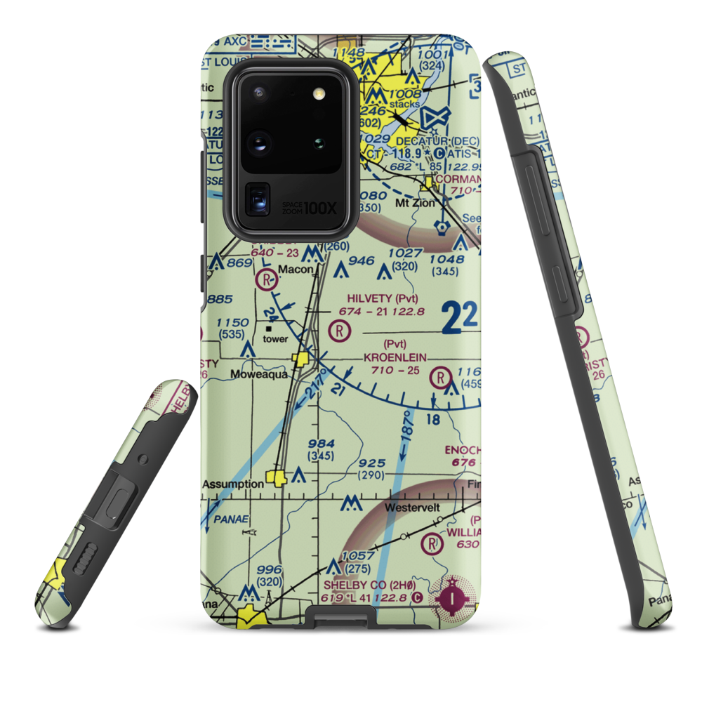 Hilvety Airport (5LL1) VFR Sectional Samsung Phone Case Samsung Galaxy S20 Ultra model shown
