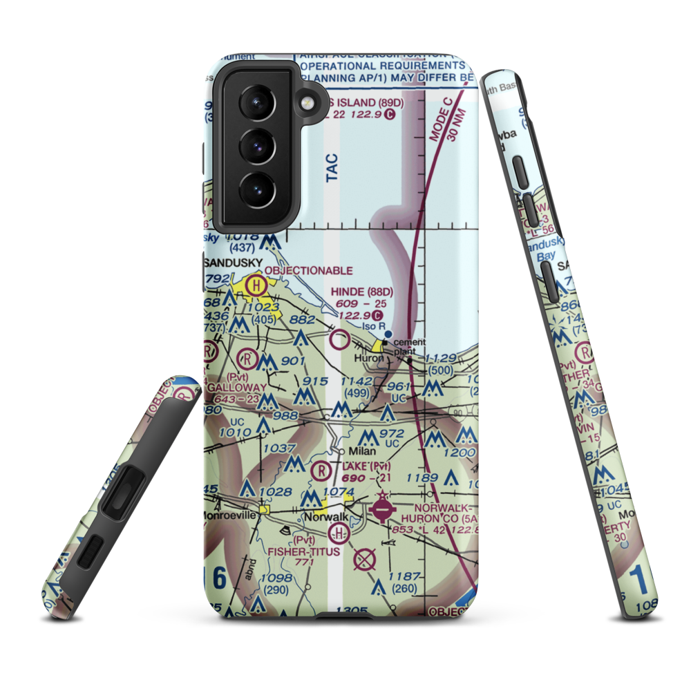 Hinde Airport (88D) VFR Sectional Samsung Phone Case Samsung Galaxy S21 FE model shown