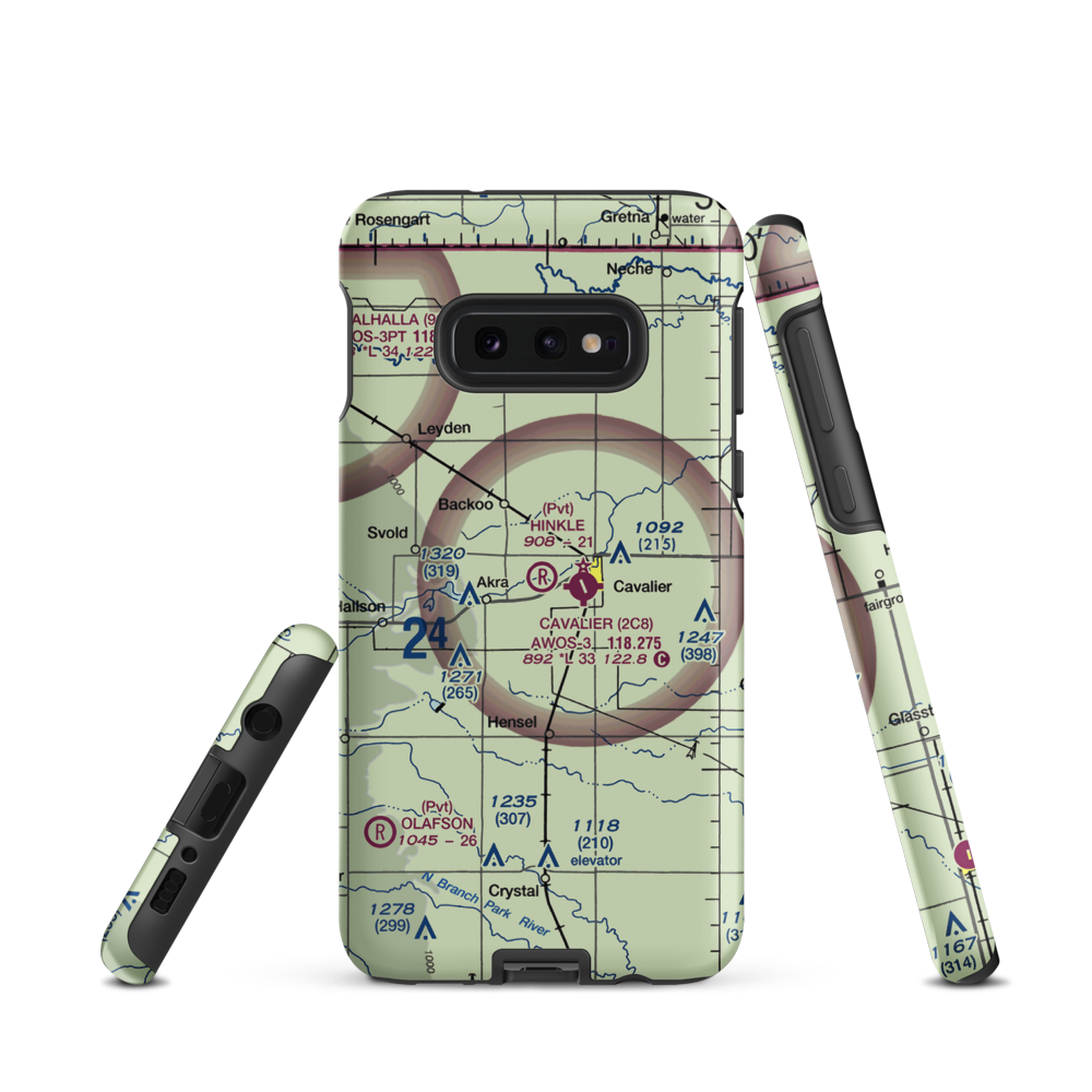 Hinkle Airport (9ND8) VFR Sectional Samsung Phone Case Samsung Galaxy S10 Plus model shown