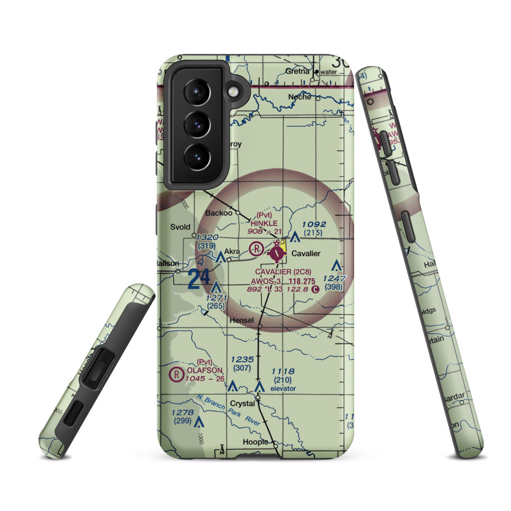 Hinkle Airport (9ND8) VFR Sectional Samsung Phone Case Samsung Galaxy S21 Ultra model shown