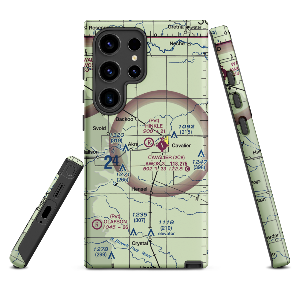 Hinkle Airport (9ND8) VFR Sectional Samsung Phone Case Samsung Galaxy S24 Ultra model shown