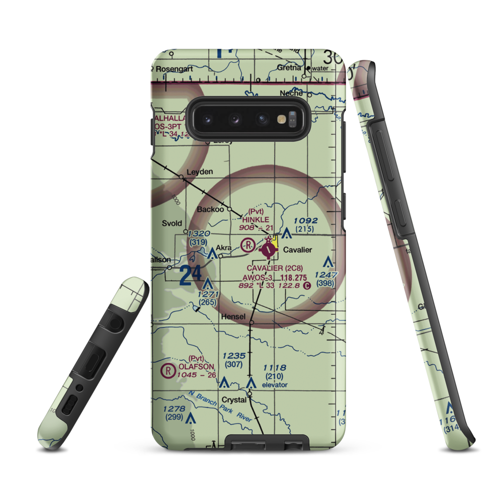 Hinkle Airport (9ND8) VFR Sectional Samsung Phone Case Samsung Galaxy S10e model shown