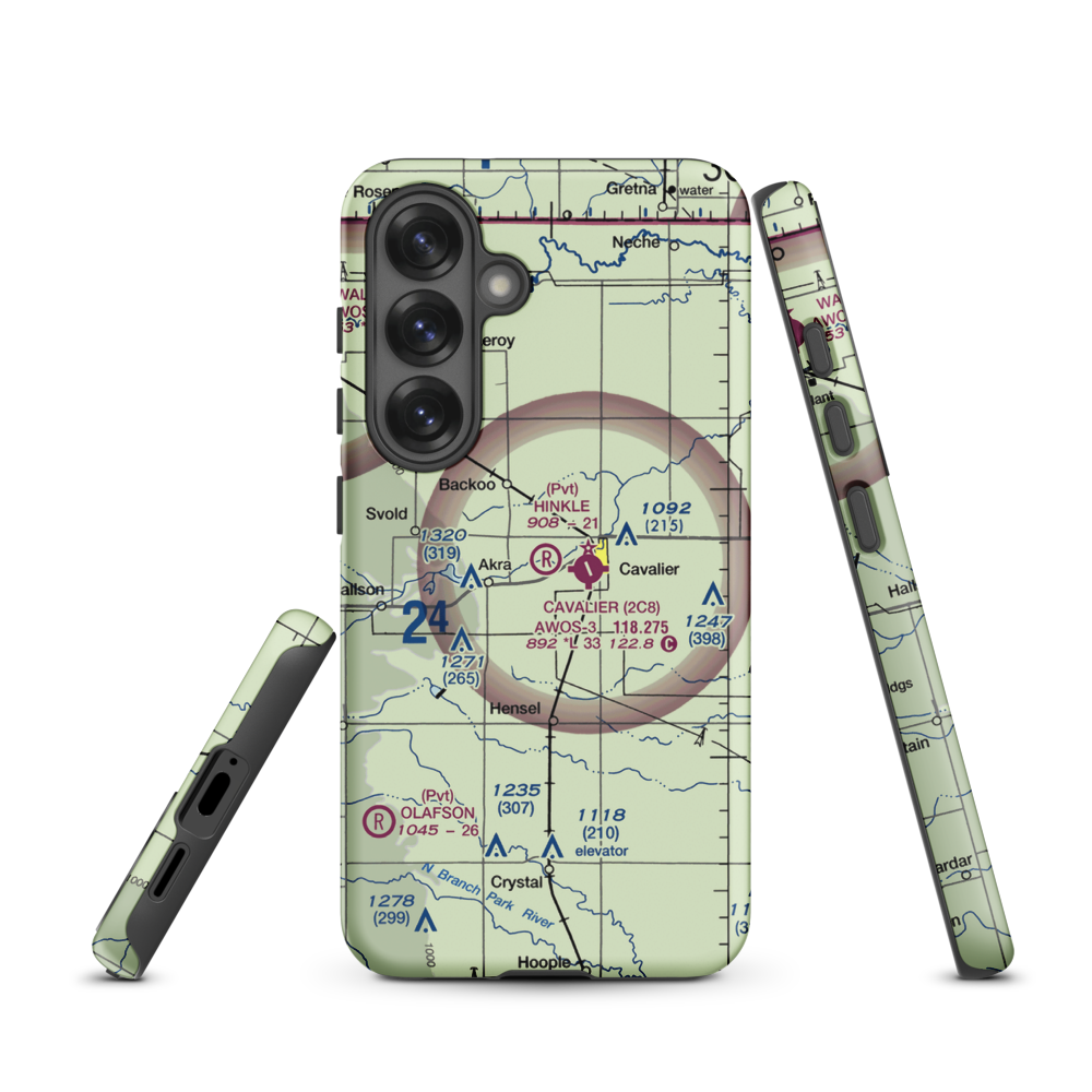 Hinkle Airport (9ND8) VFR Sectional Samsung Phone Case Samsung Galaxy S25 model shown