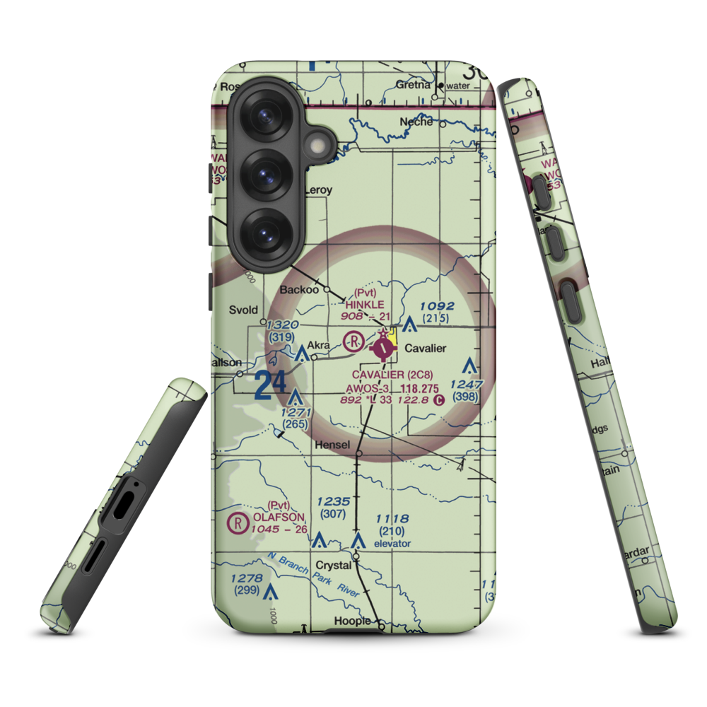 Hinkle Airport (9ND8) VFR Sectional Samsung Phone Case Samsung Galaxy S25 Plus model shown