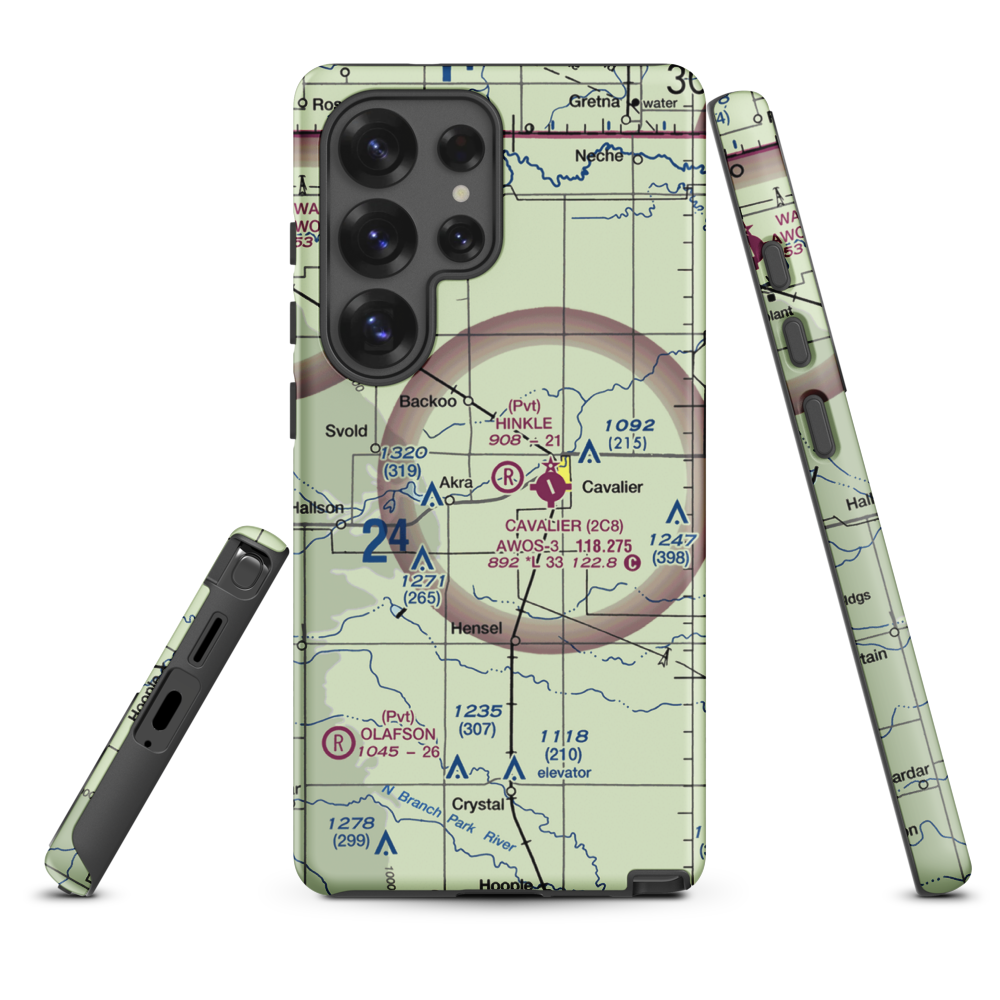Hinkle Airport (9ND8) VFR Sectional Samsung Phone Case Samsung Galaxy S25 Ultra model shown