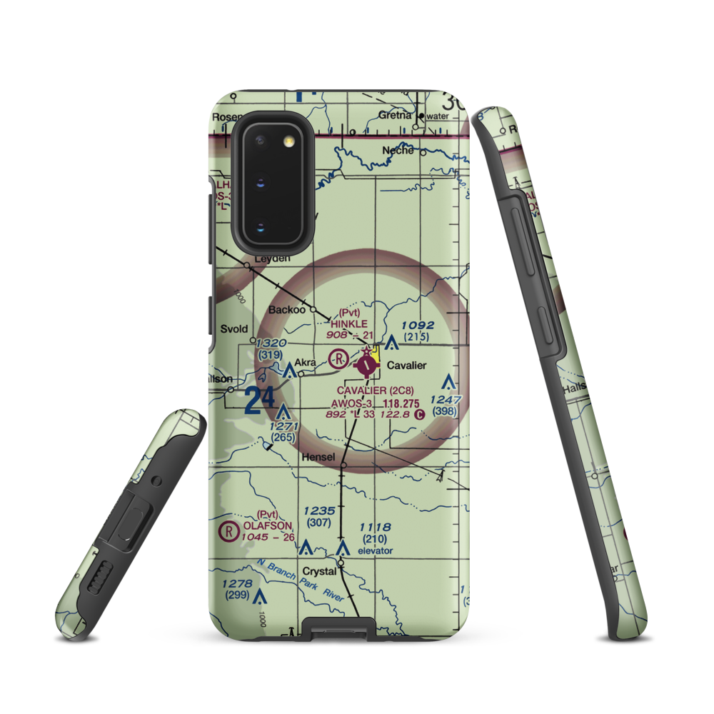 Hinkle Airport (9ND8) VFR Sectional Samsung Phone Case Samsung Galaxy S20 model shown