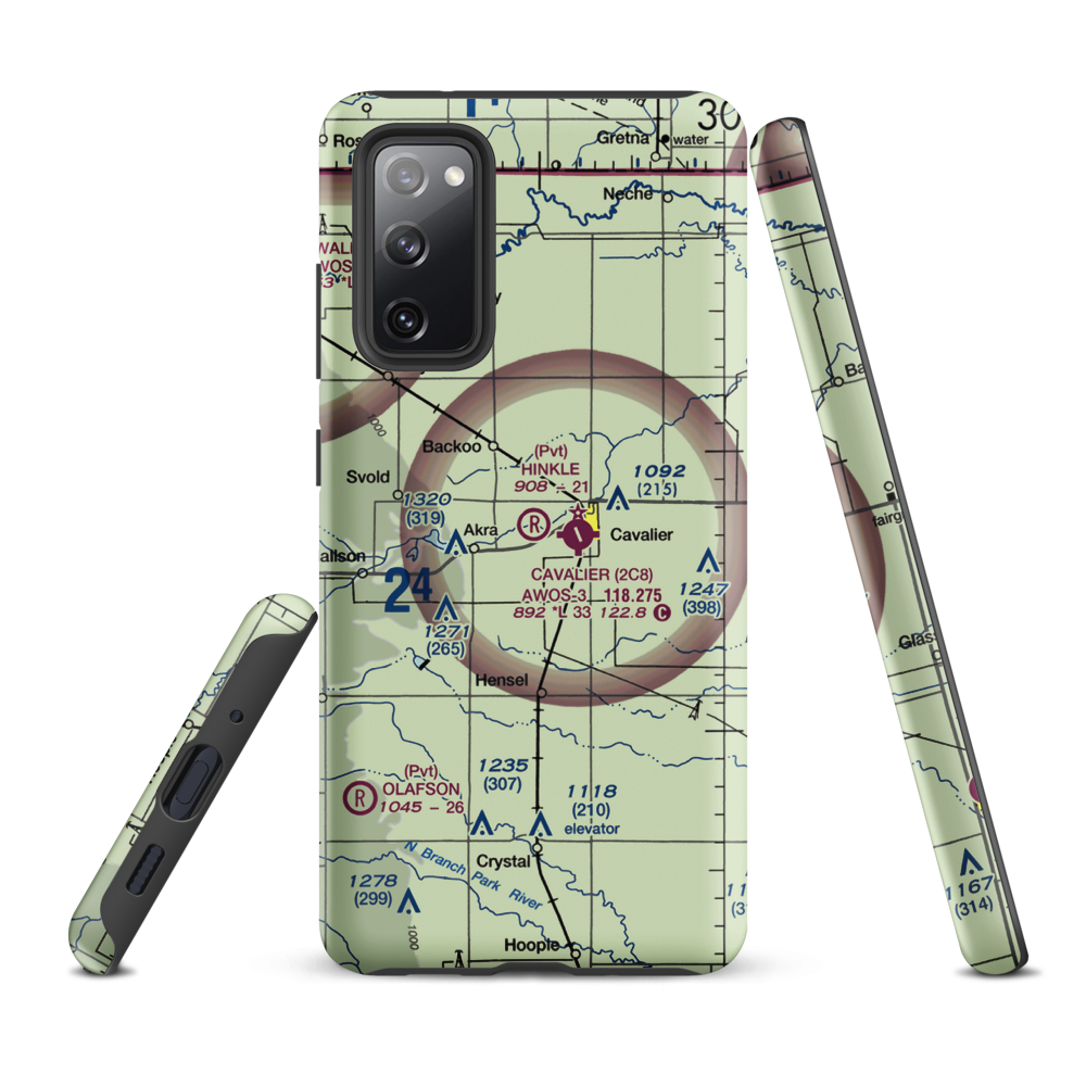 Hinkle Airport (9ND8) VFR Sectional Samsung Phone Case Samsung Galaxy S20 FE model shown