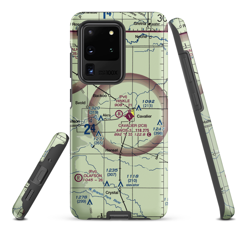 Hinkle Airport (9ND8) VFR Sectional Samsung Phone Case Samsung Galaxy S20 Ultra model shown