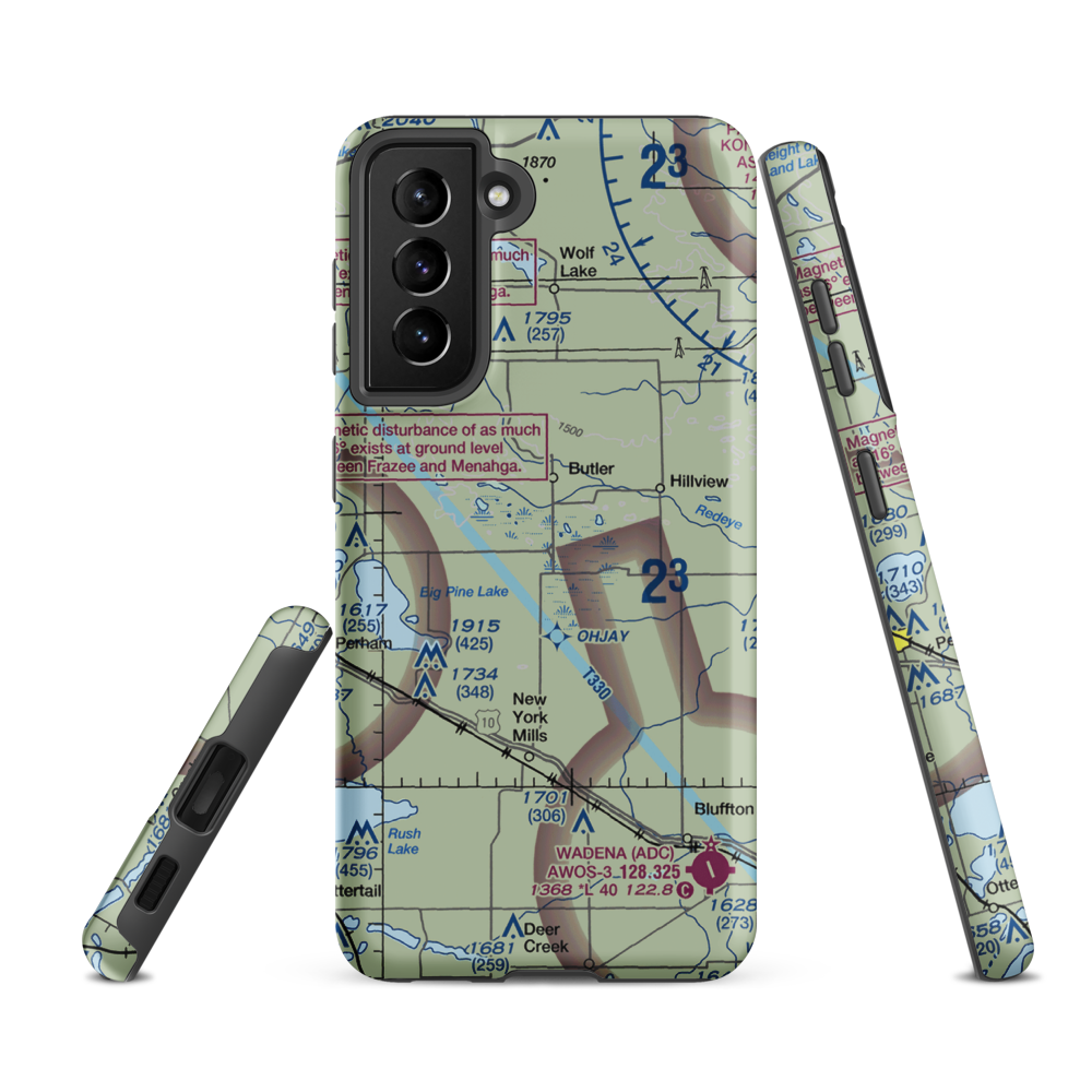Hintzman Private Airport (4MN1) VFR Sectional Samsung Phone Case Samsung Galaxy S21 FE model shown