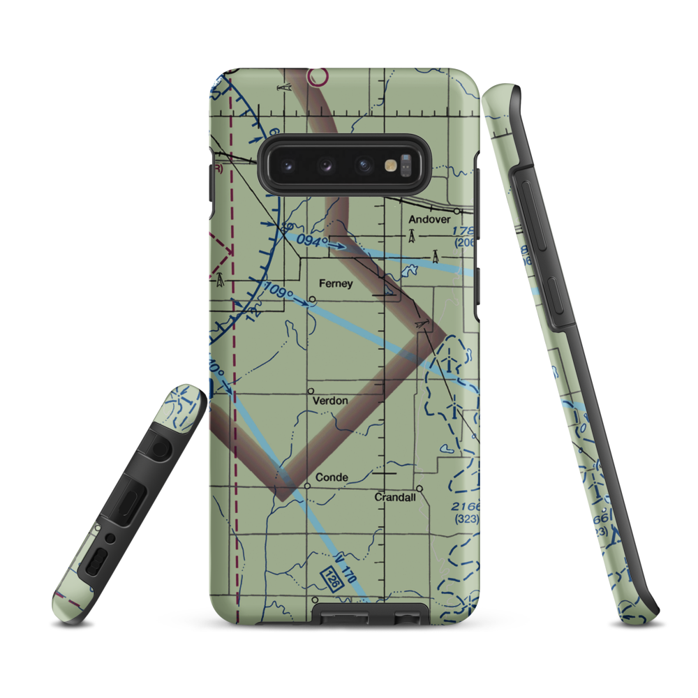 Hite Private Airport (SD49) VFR Sectional Samsung Phone Case Samsung Galaxy S10 Plus model shown