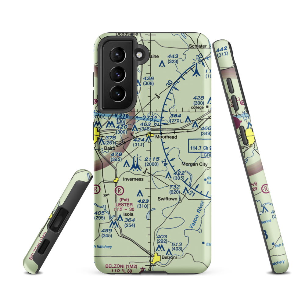 Hobbs Airport (MS33) VFR Sectional Samsung Phone Case Samsung Galaxy S21 FE model shown