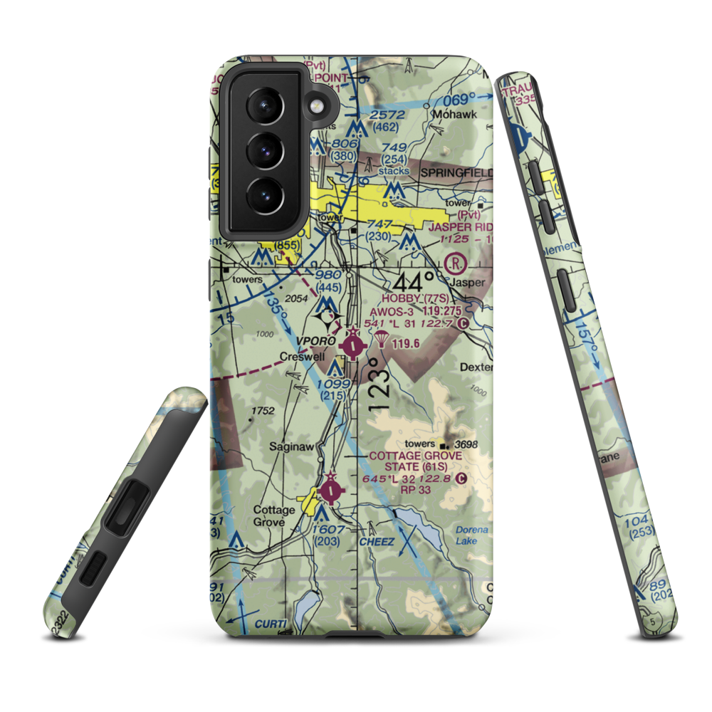 Hobby Field (77S) VFR Sectional Samsung Phone Case Samsung Galaxy S21 FE model shown