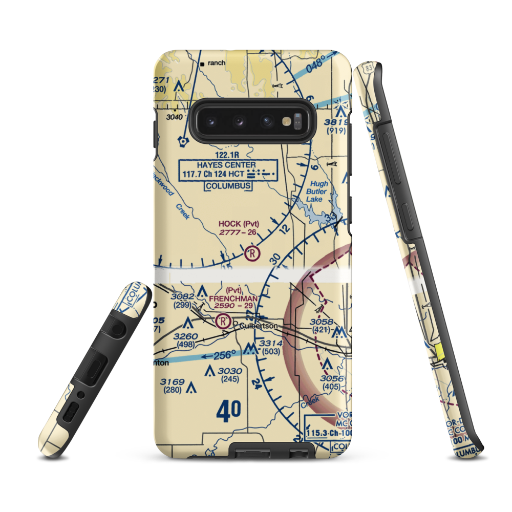 Hock Airport (13NE) VFR Sectional Samsung Phone Case Samsung Galaxy S10e model shown