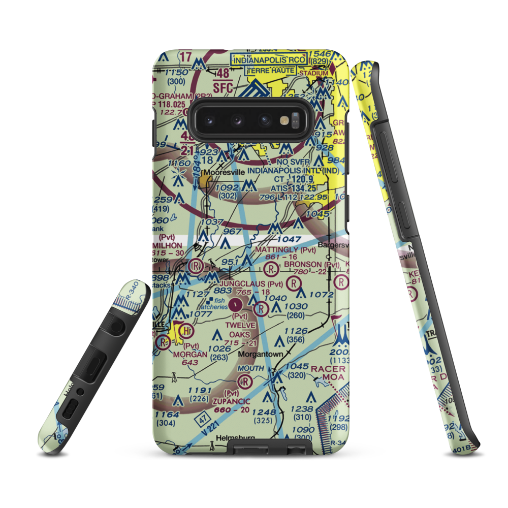 Hodges Airport (II55) VFR Sectional Samsung Phone Case Samsung Galaxy S10e model shown