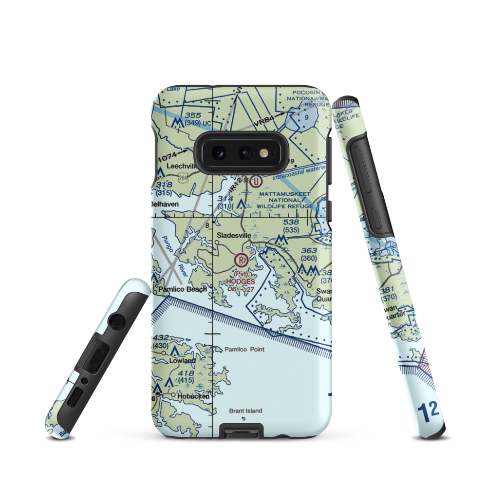 Hodges Farm Airport (NC73) VFR Sectional Samsung Phone Case Samsung Galaxy S10 Plus model shown
