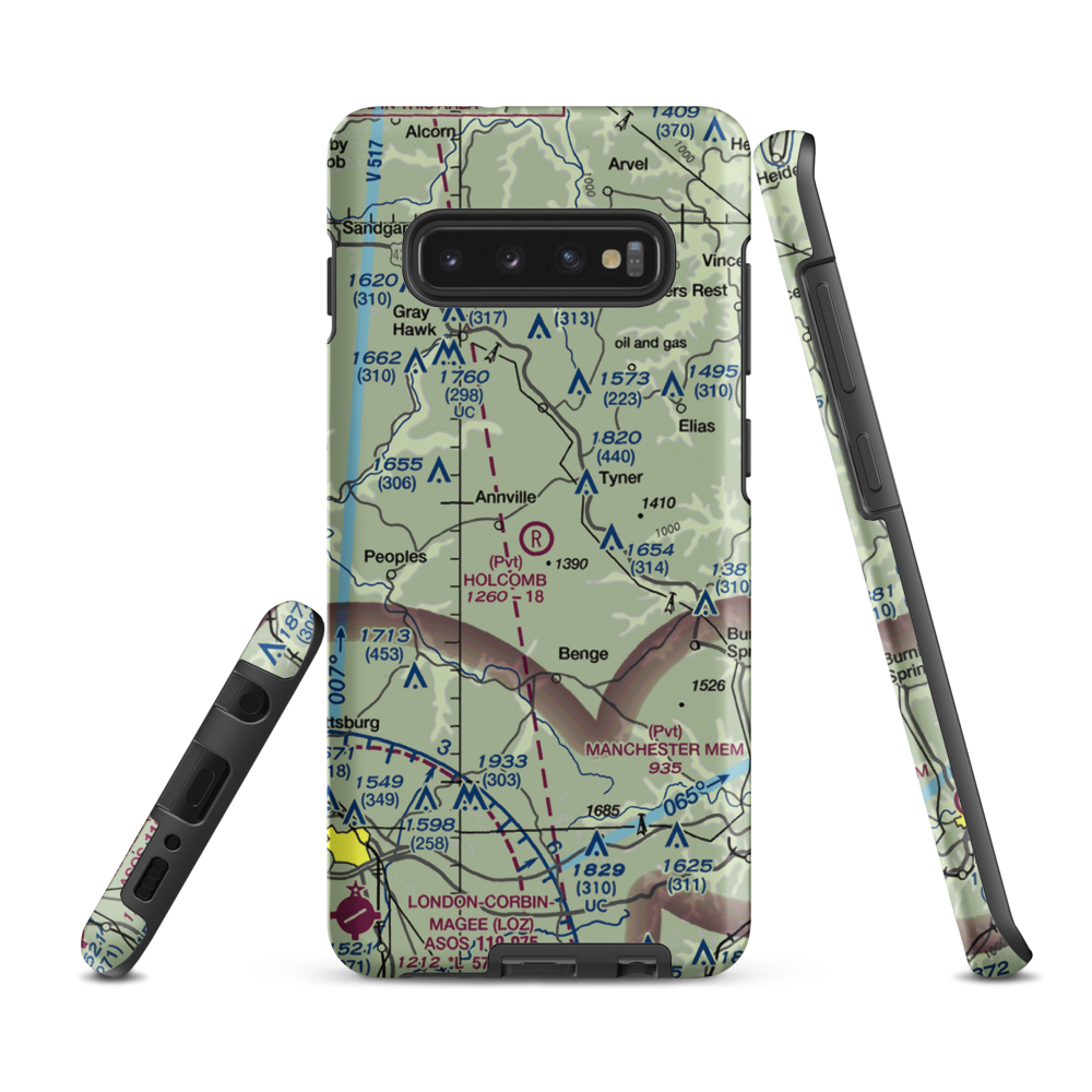 Holcomb Field (1KT9) VFR Sectional Samsung Phone Case Samsung Galaxy S10 Plus model shown
