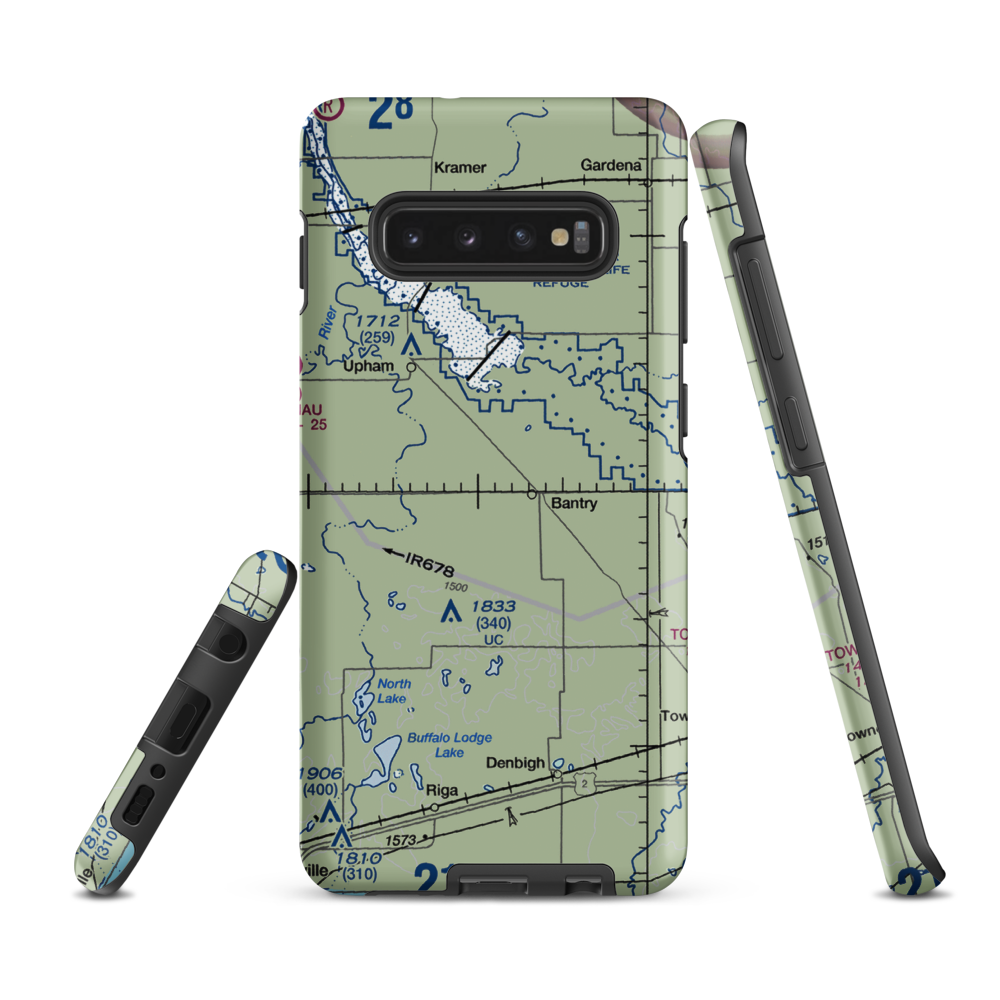 Holen Aerial Spray Airstrip (NA25) VFR Sectional Samsung Phone Case Samsung Galaxy S10 Plus model shown