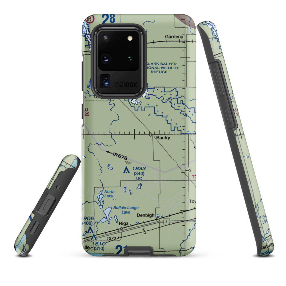 Holen Aerial Spray Airstrip (NA25) VFR Sectional Samsung Phone Case Samsung Galaxy S20 Ultra model shown