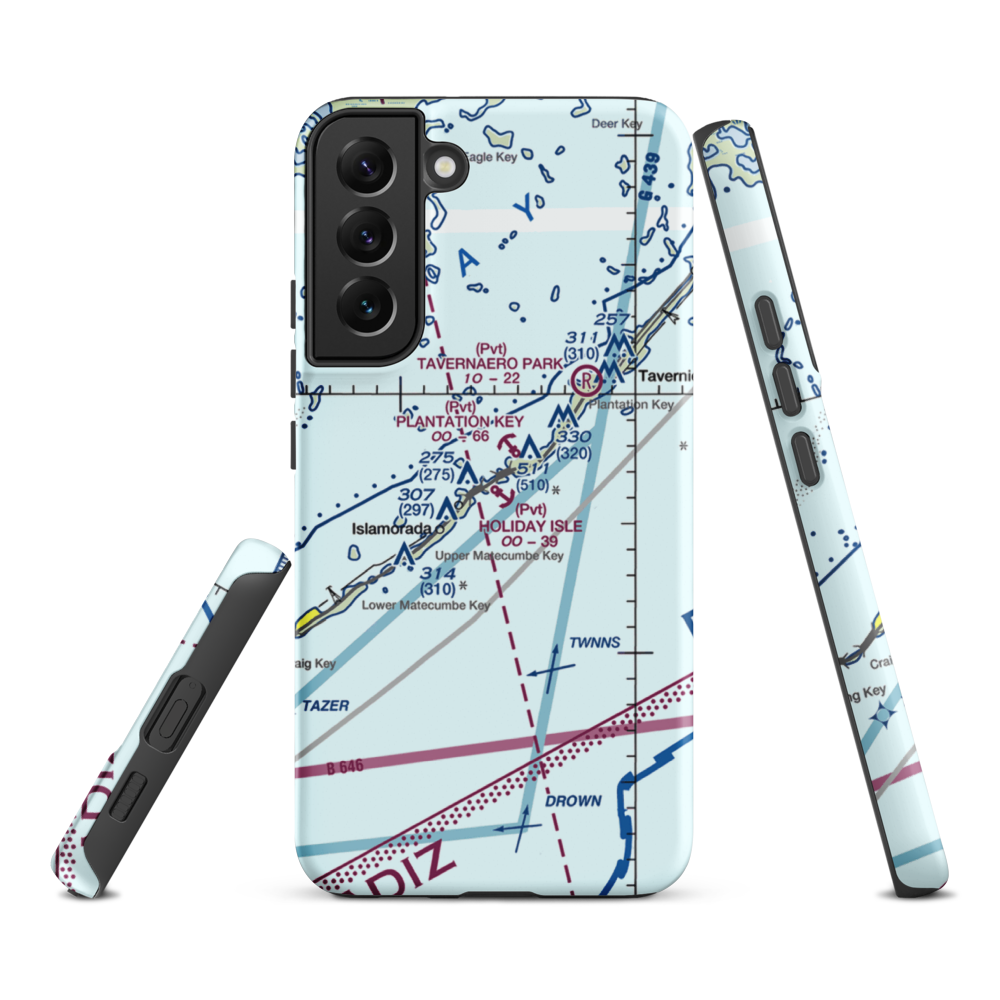 Holiday Isle Seaplane Base (FA05) VFR Sectional Samsung Phone Case Samsung Galaxy S22 Plus model shown