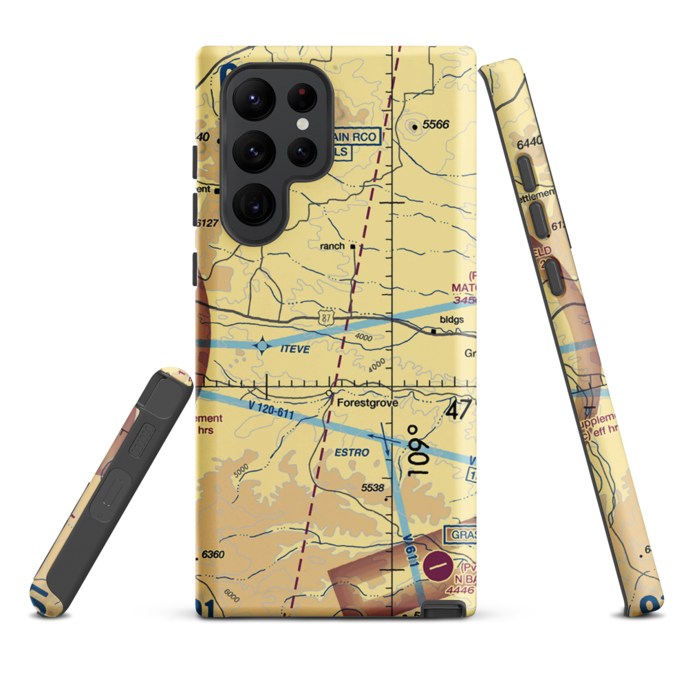 Holland Ranch Airport (14MT) VFR Sectional Samsung Phone Case Samsung Galaxy S22 Ultra model shown