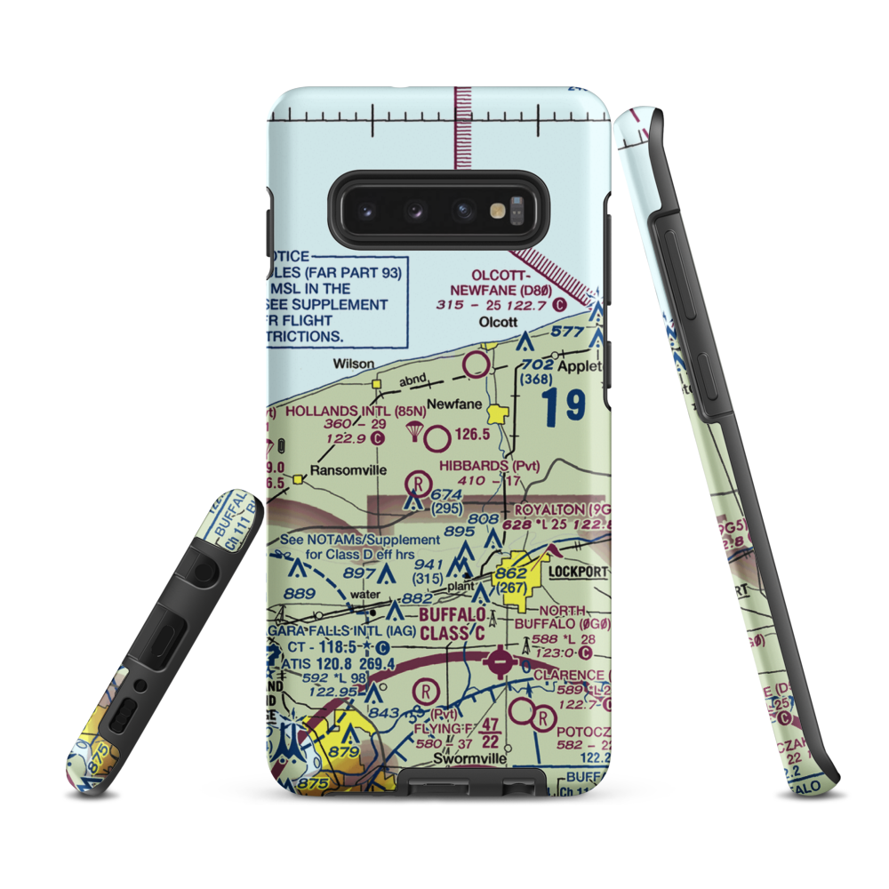 Hollands International Field (85N) VFR Sectional Samsung Phone Case Samsung Galaxy S10 Plus model shown