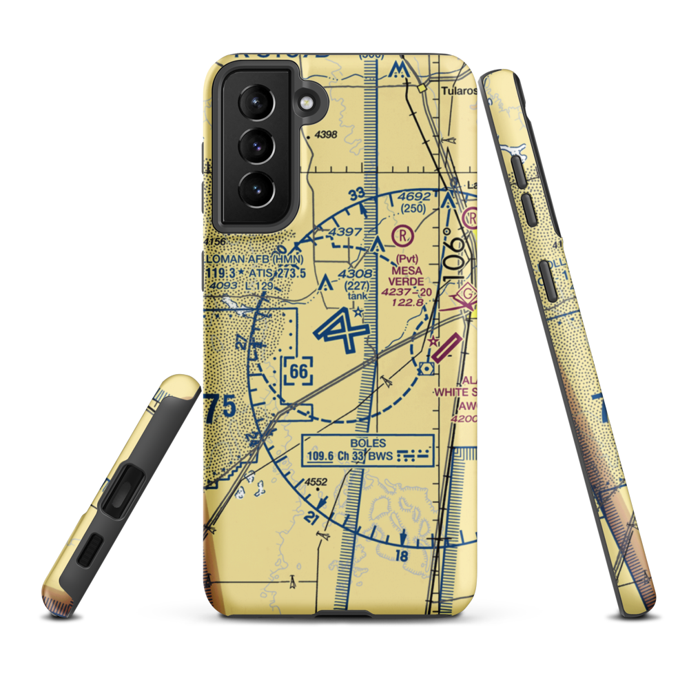 Holloman Air Force Base (HMN) VFR Sectional Samsung Phone Case Samsung Galaxy S21 Plus model shown