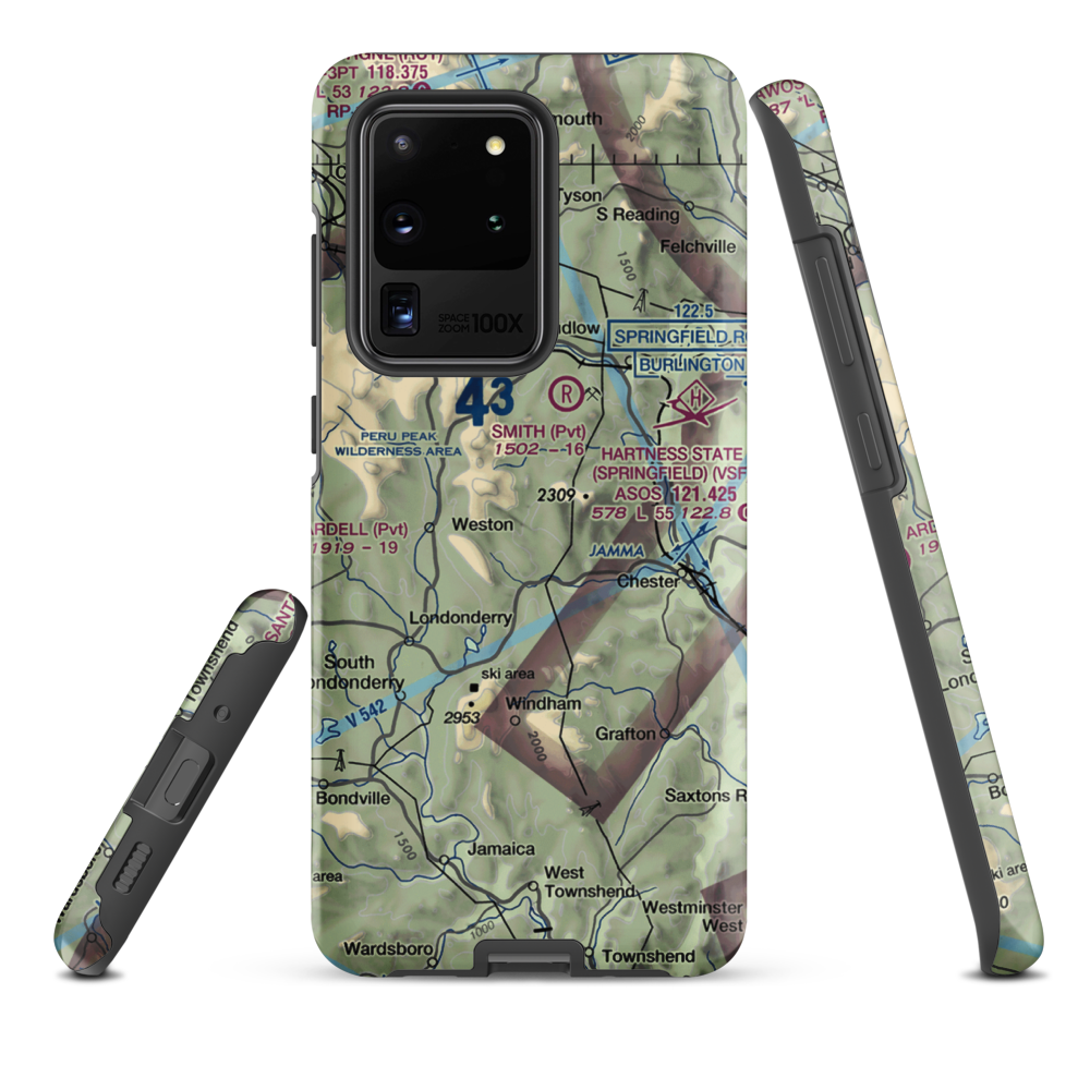 Holloway Airport (VT13) VFR Sectional Samsung Phone Case Samsung Galaxy S20 Ultra model shown