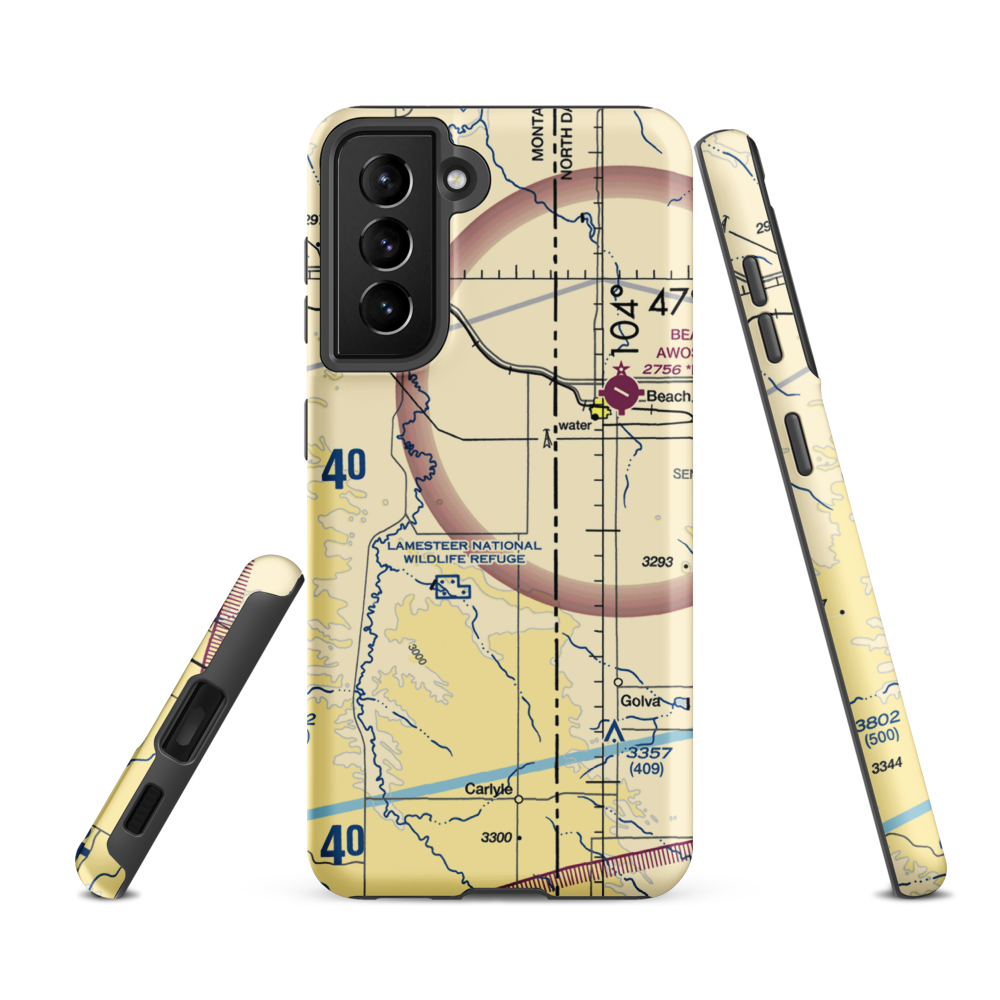 Hollstein Ranch Airport (MT20) VFR Sectional Samsung Phone Case Samsung Galaxy S21 FE model shown