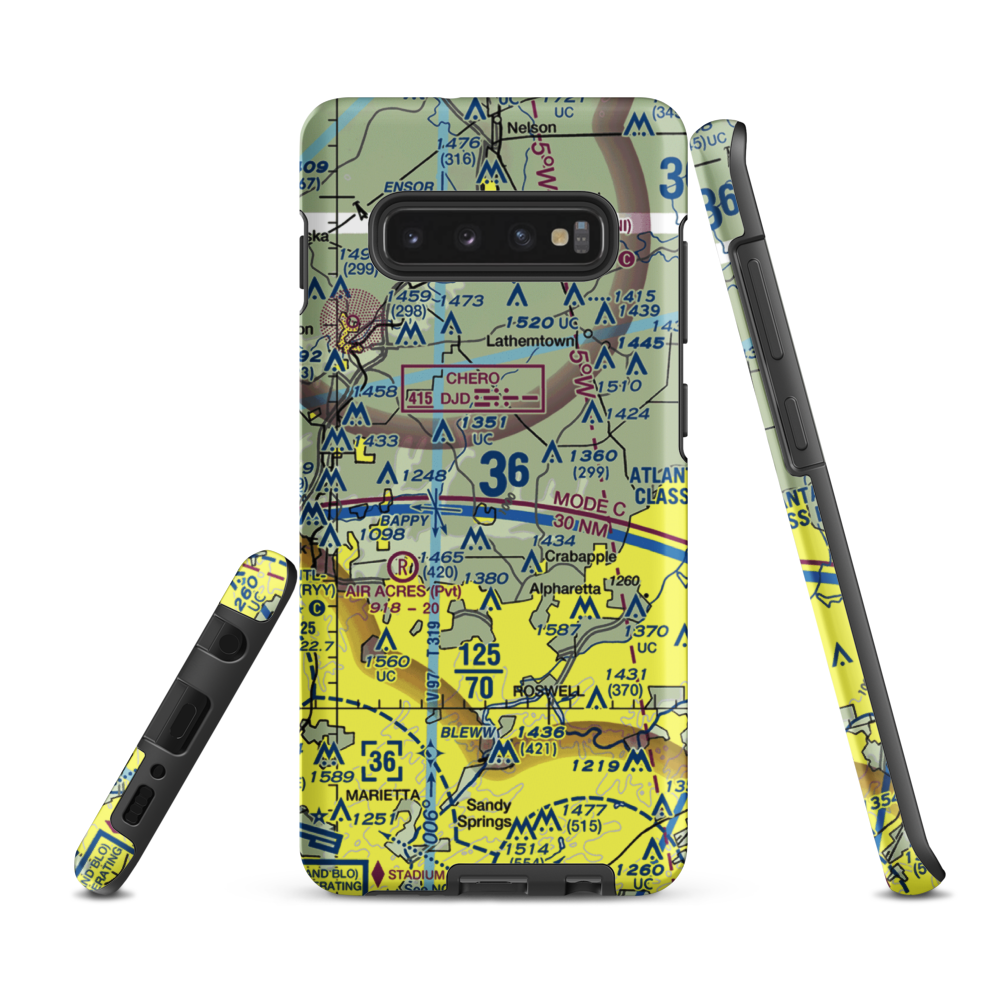 Holly Farm Airport (3GE9) VFR Sectional Samsung Phone Case Samsung Galaxy S10 Plus model shown