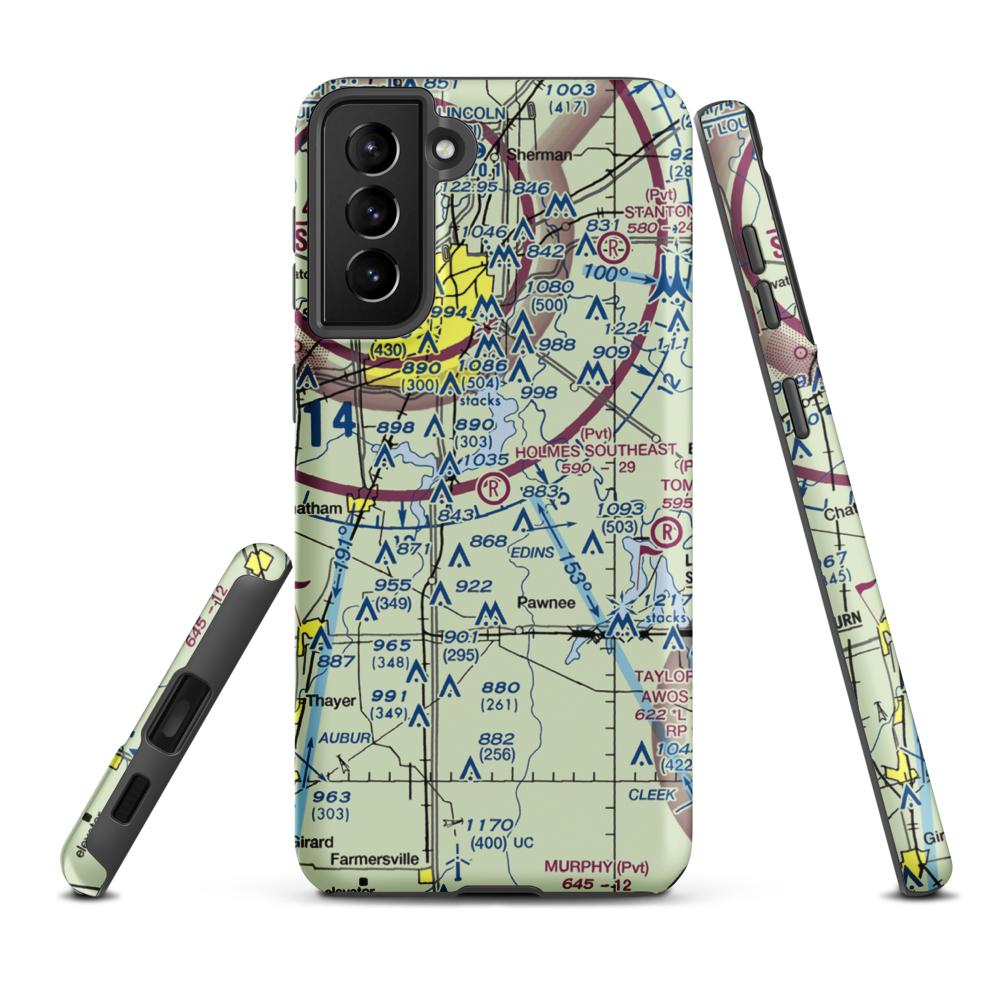Holmes Southeast Airport (3IS5) VFR Sectional Samsung Phone Case Samsung Galaxy S21 FE model shown