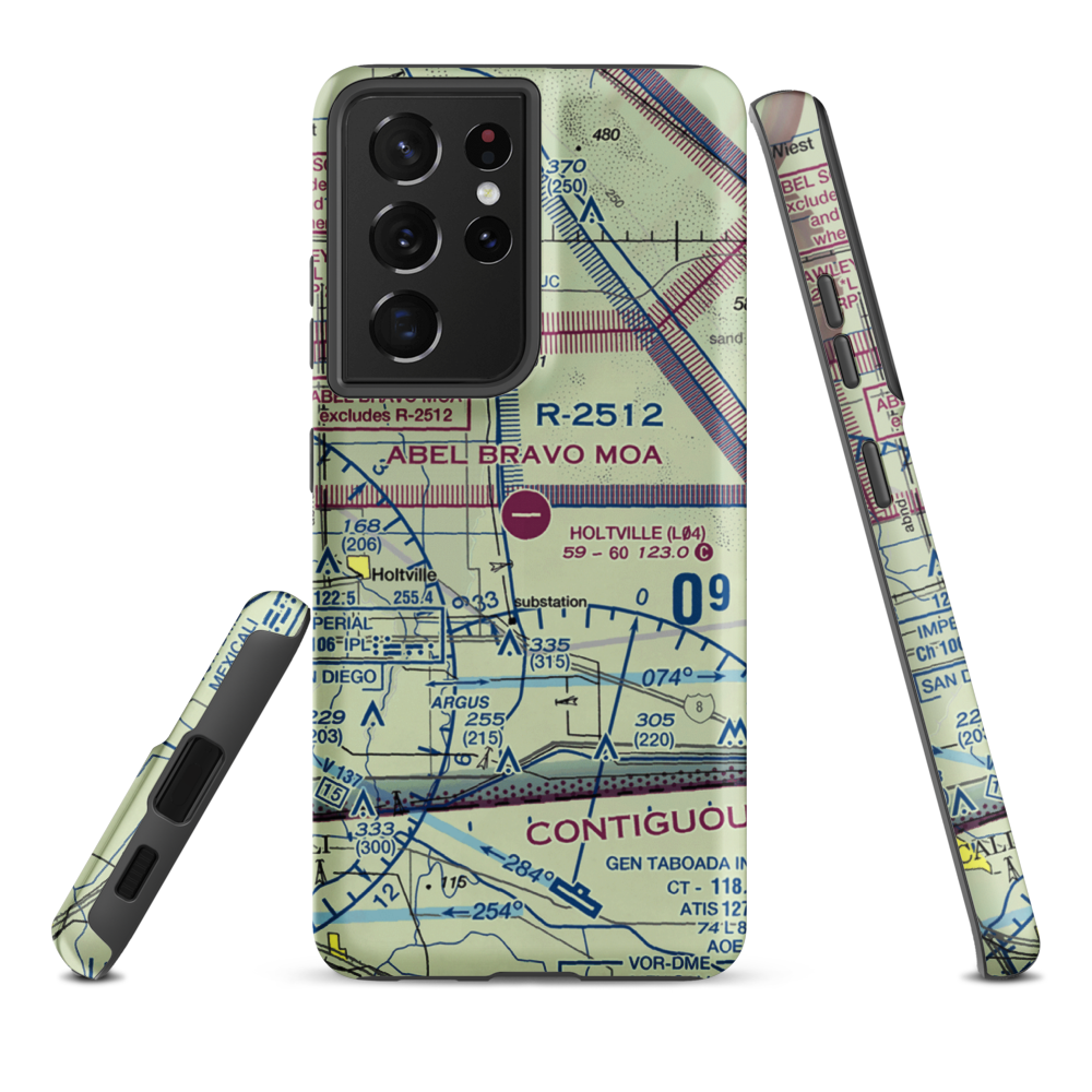 Holtville Airport (L04) VFR Sectional Samsung Phone Case Samsung Galaxy S21 Plus model shown