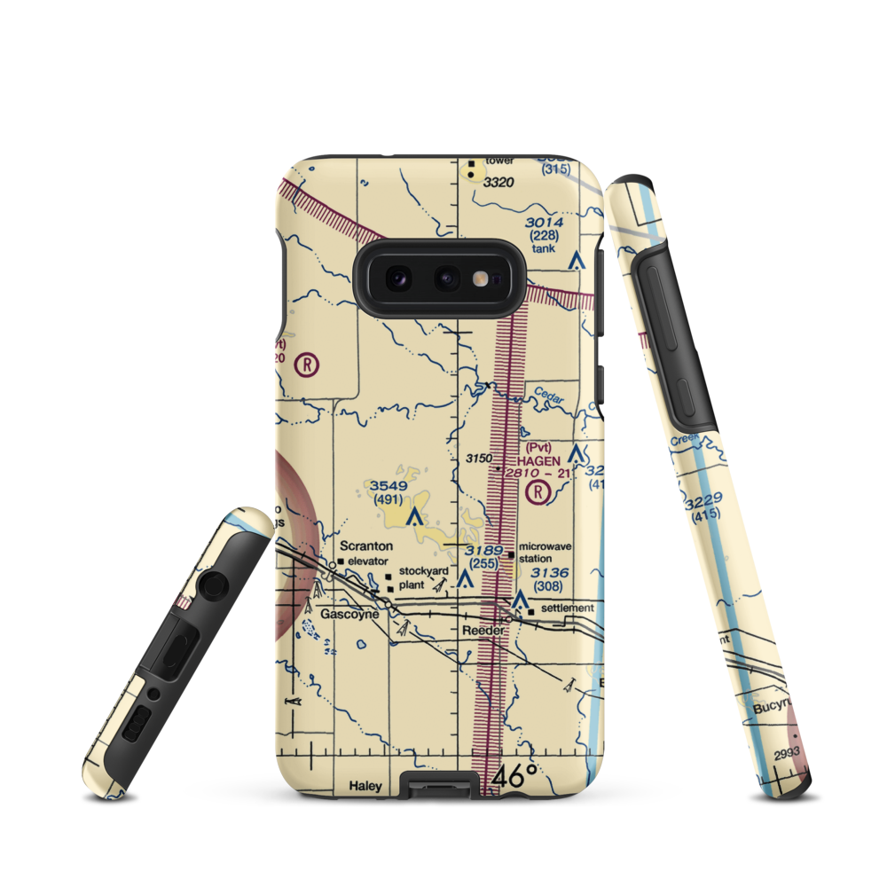 Holzman Airstrip (NA89) VFR Sectional Samsung Phone Case Samsung Galaxy S10e model shown