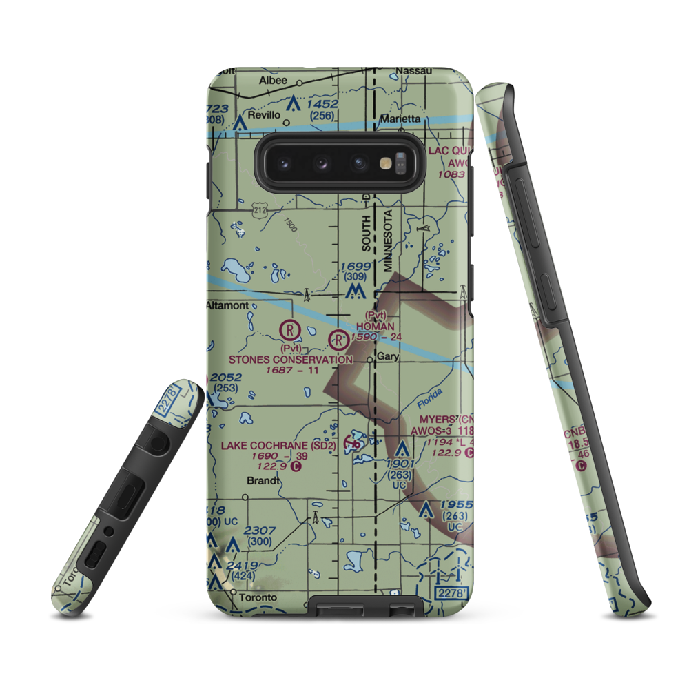Homan Field (00SD) VFR Sectional Samsung Phone Case Samsung Galaxy S10 Plus model shown