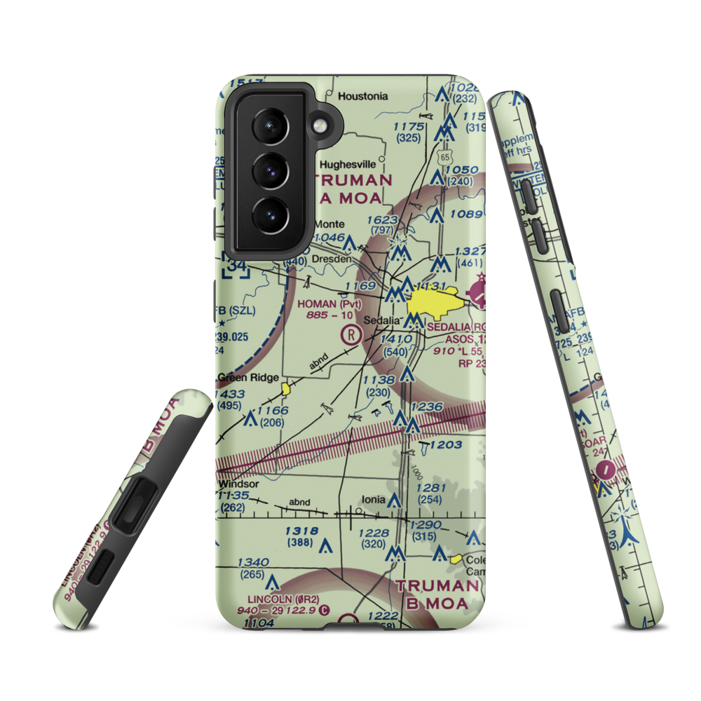 Homan Field (MO08) VFR Sectional Samsung Phone Case Samsung Galaxy S21 FE model shown