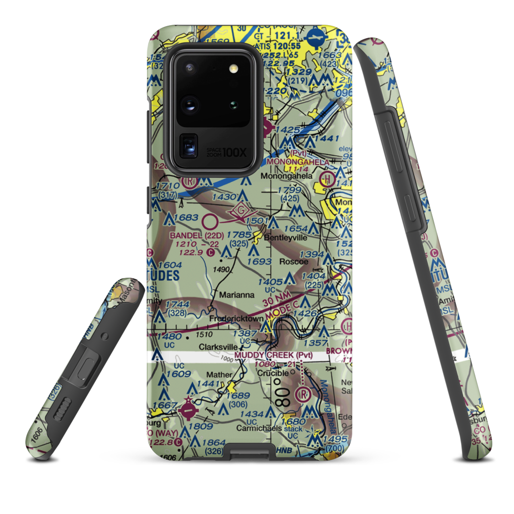 Home Safe Airport (PS87) VFR Sectional Samsung Phone Case Samsung Galaxy S20 Ultra model shown