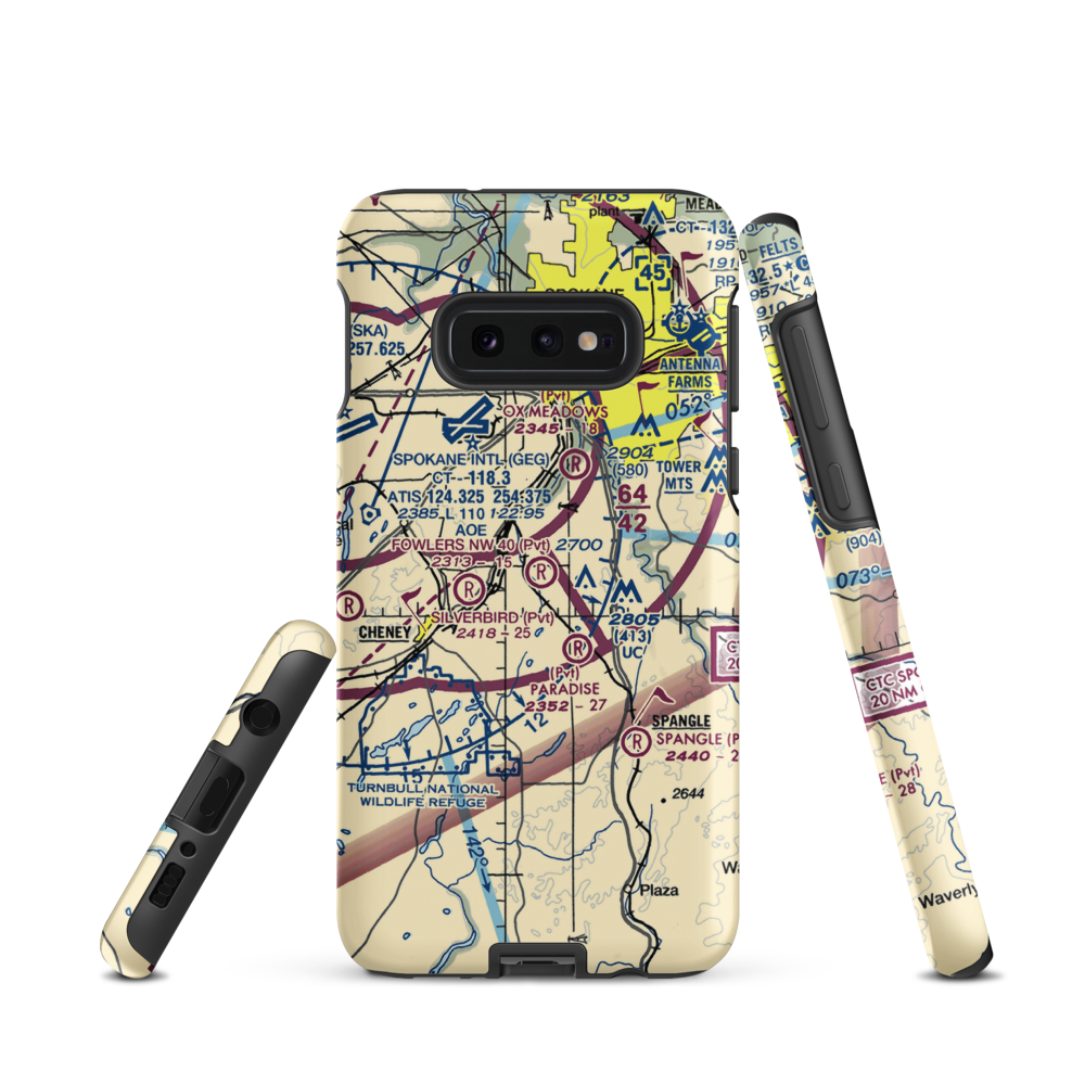 Homeport Airport (11WA) VFR Sectional Samsung Phone Case Samsung Galaxy S10e model shown