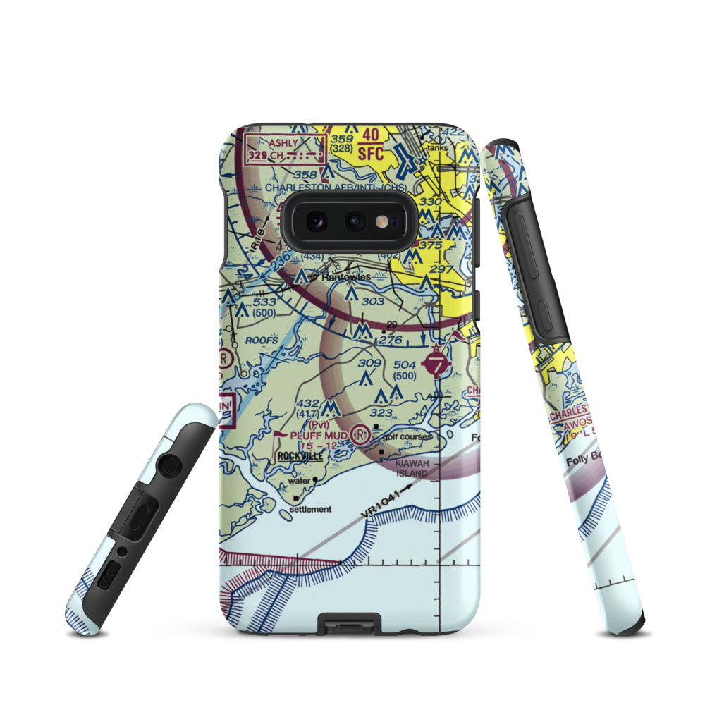 Hondarosa Airport (SC42) VFR Sectional Samsung Phone Case Samsung Galaxy S10e model shown