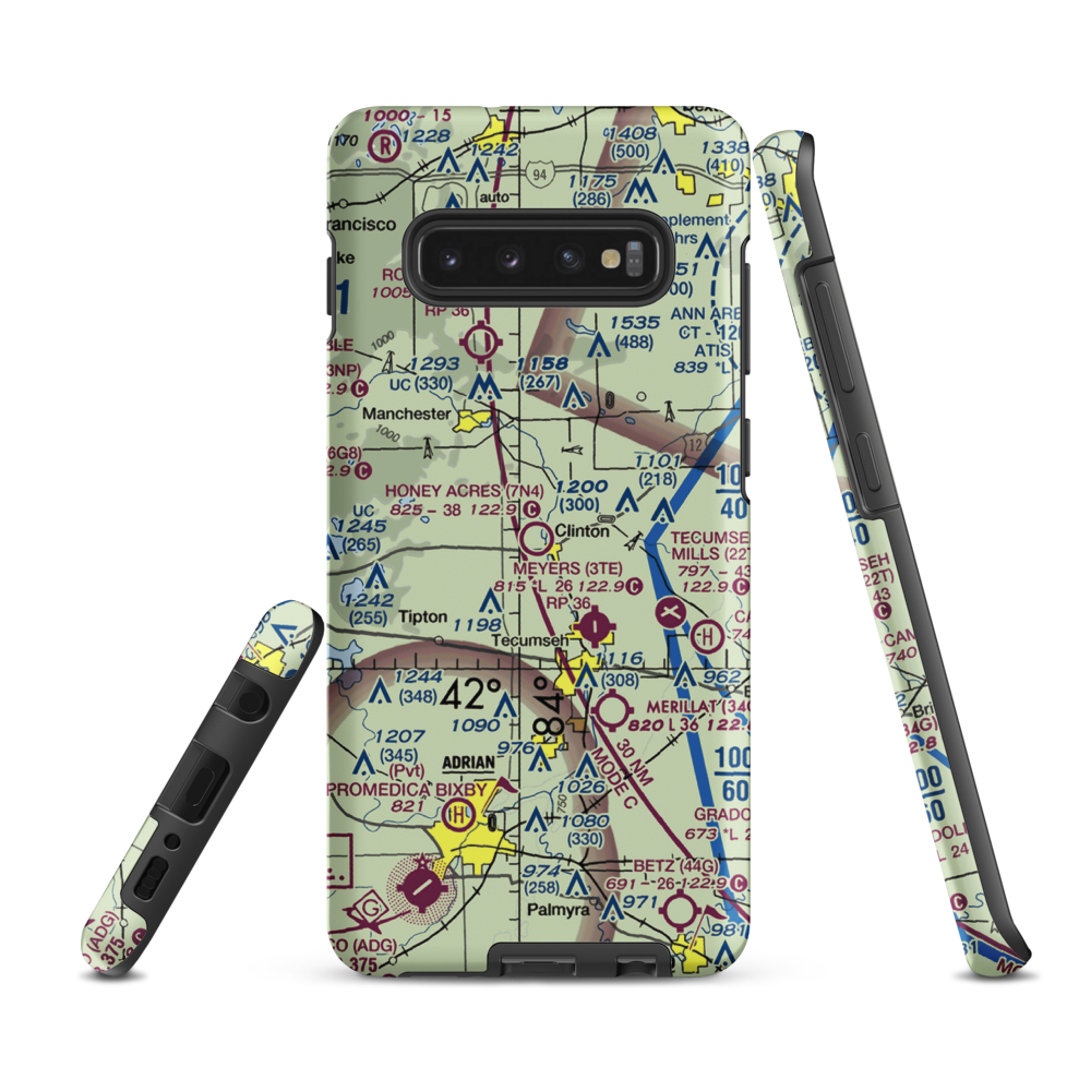 Honey Acres Airport (7N4) VFR Sectional Samsung Phone Case Samsung Galaxy S10 Plus model shown