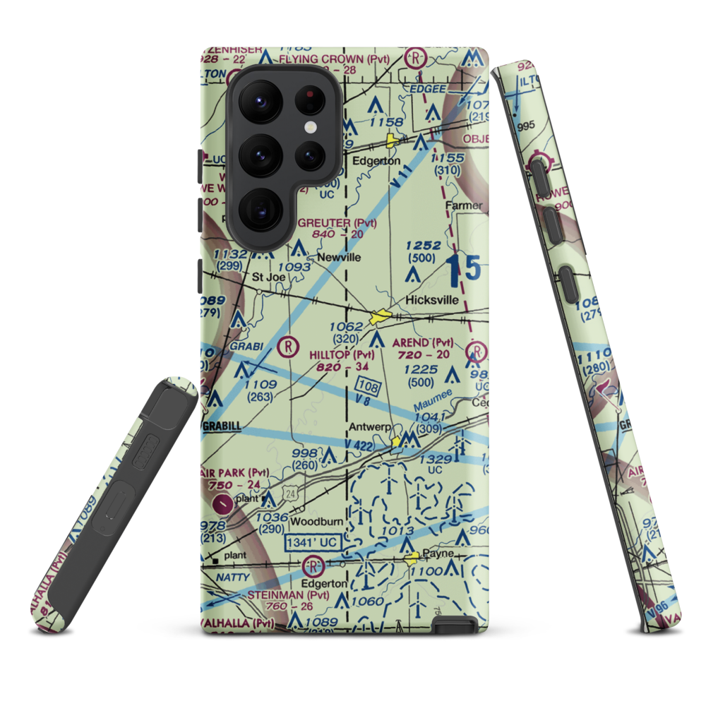 Hook Field (IN18) VFR Sectional Samsung Phone Case Samsung Galaxy S22 Ultra model shown