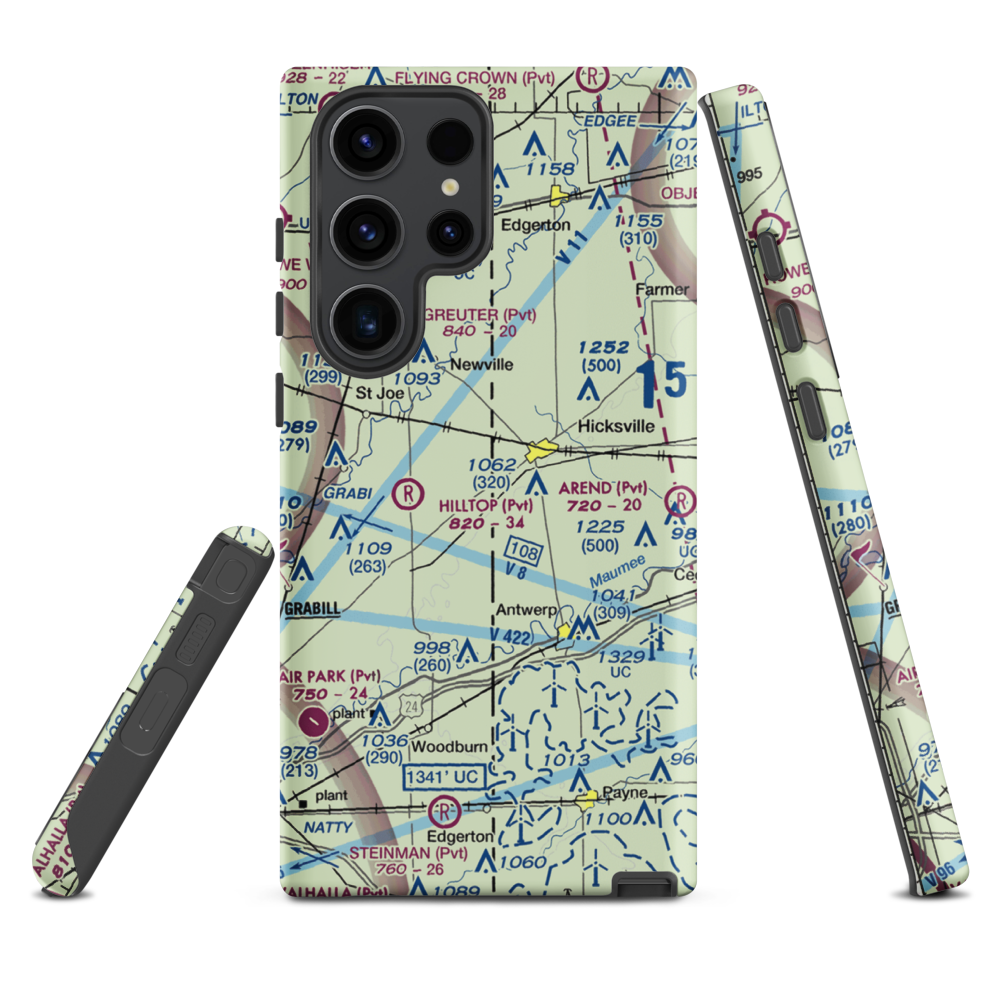 Hook Field (IN18) VFR Sectional Samsung Phone Case Samsung Galaxy S23 Ultra model shown