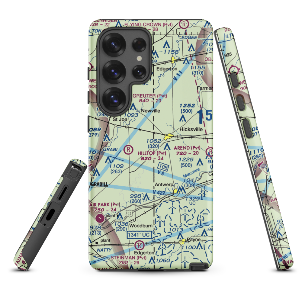 Hook Field (IN18) VFR Sectional Samsung Phone Case Samsung Galaxy S25 Ultra model shown