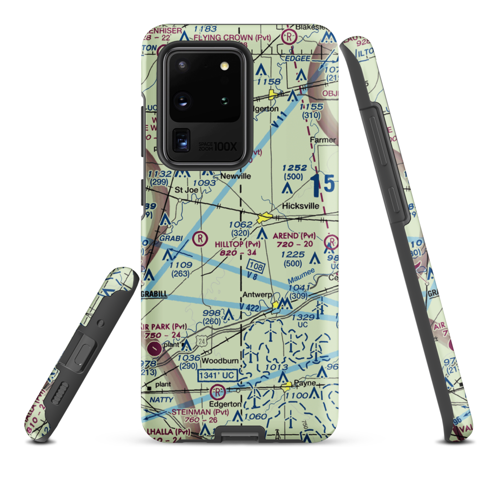 Hook Field (IN18) VFR Sectional Samsung Phone Case Samsung Galaxy S20 Ultra model shown