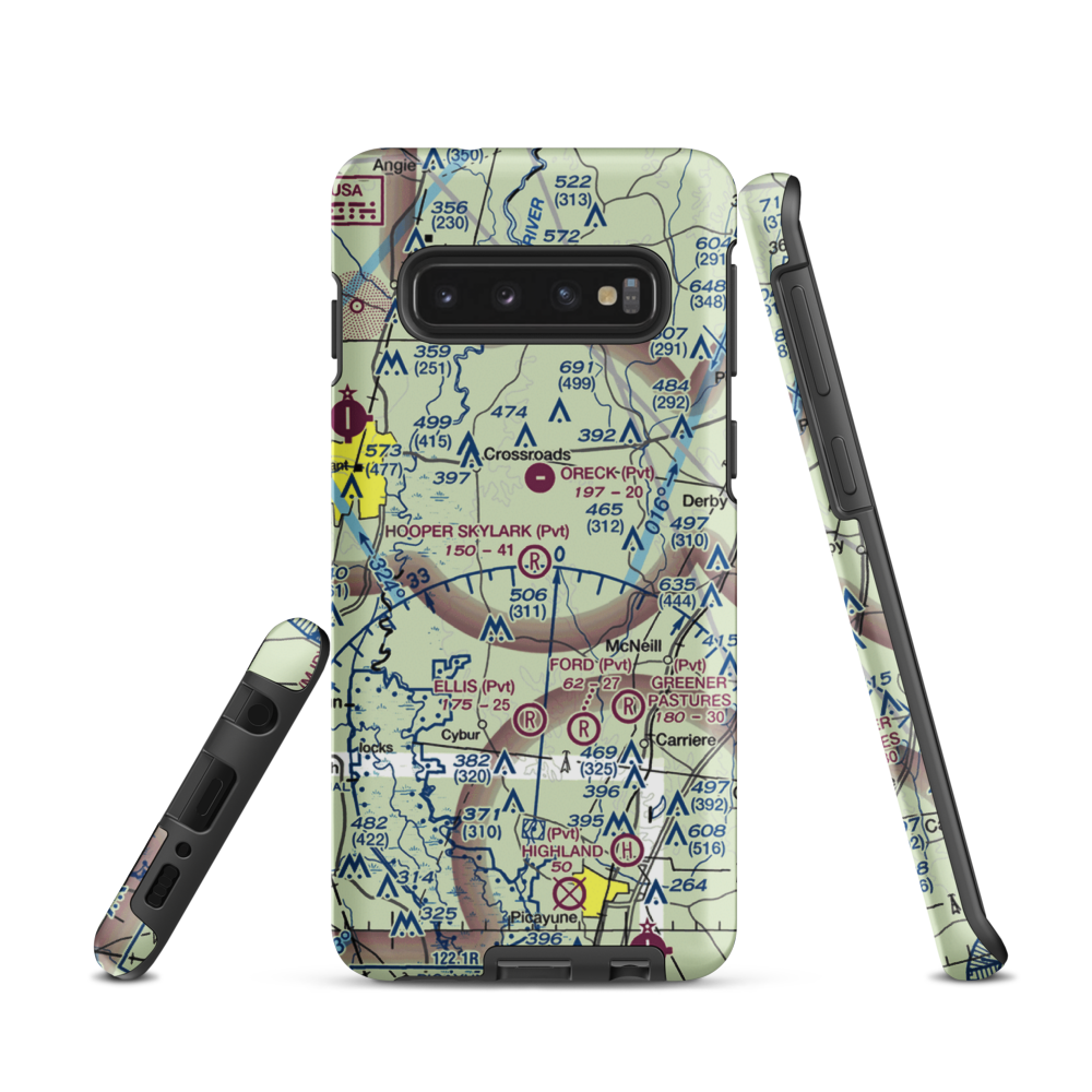 Hooper Skylark Field (MS93) VFR Sectional Samsung Phone Case Samsung Galaxy S10 model shown