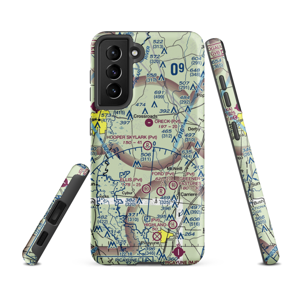 Hooper Skylark Field (MS93) VFR Sectional Samsung Phone Case Samsung Galaxy S21 FE model shown