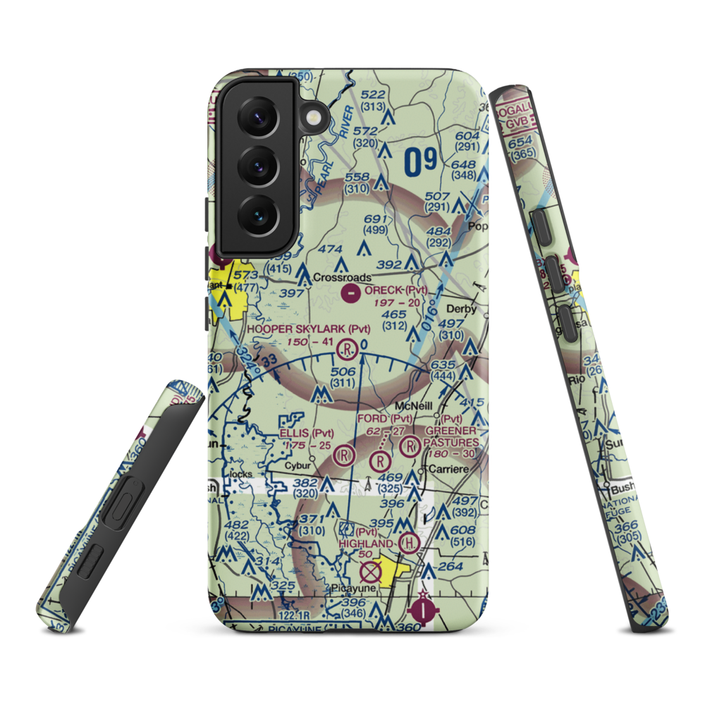 Hooper Skylark Field (MS93) VFR Sectional Samsung Phone Case Samsung Galaxy S22 Plus model shown